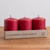Candles-Kirkland's Home 4 In. Burgundy Pillar Candles, Set Of 3 Red