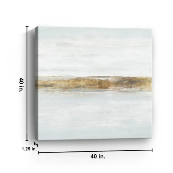Canvas Art-Kirkland's Home A Quiet View Giclee Canvas Art Print, 40X40 In. White/Gold