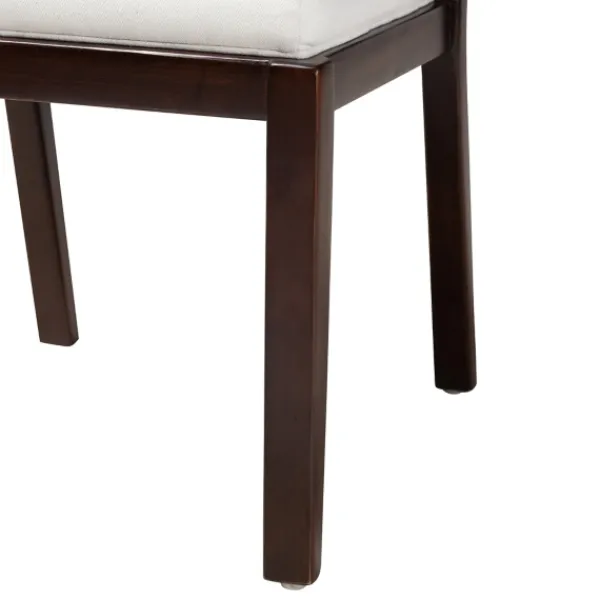 Dining Chairs-Kirkland's Home Abaca And Mahogany Armless Dining Chair Brown/Tan/Ivory