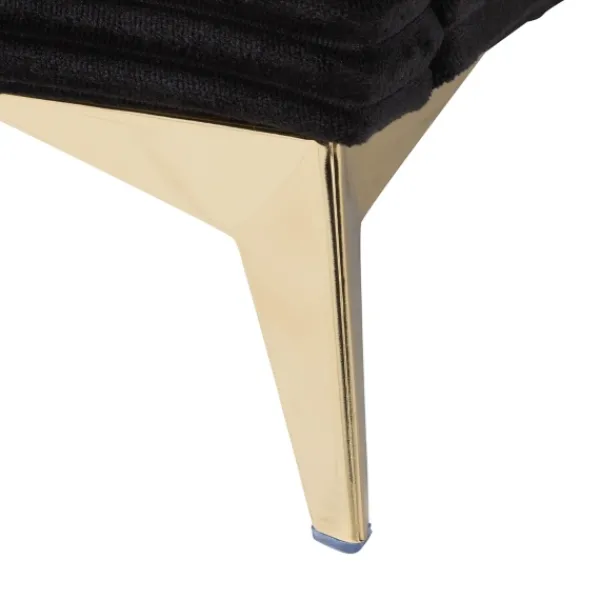 Beds & Headboards-Kirkland's Home Abba Velvet Ribbed Queen Bed Frame Black