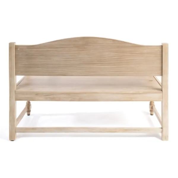 Benches & Ottomans-Kirkland's Home Abby Whitewashed Wood Bench Brown
