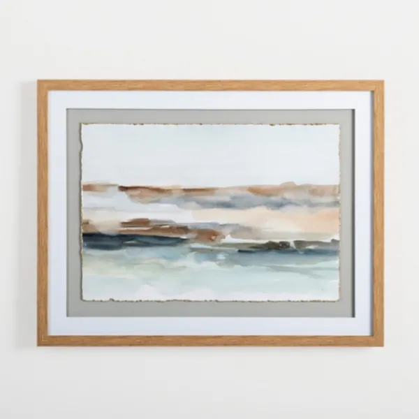 Framed Art-Kirkland's Home Abstract Desert Blues Framed Art Print Blue/Tan