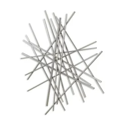 Wall Plaques-Kirkland's Home Abstract Metal Bar Wall Plaque Silver