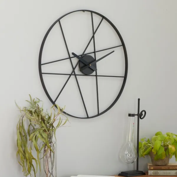Clocks-Kirkland's Home Abstract Open Frame Web Wall Clock, 24 In.