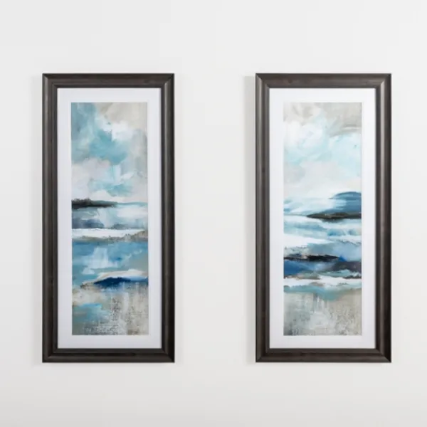 Framed Art-Kirkland's Home Abstract Seascape Ii Framed Art Print Blue