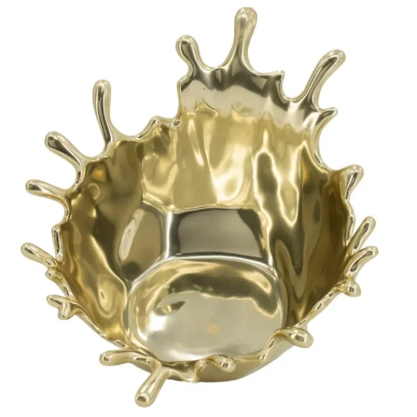 Decorative Trays-Kirkland's Home Abstract Splashing Trim Tray Gold
