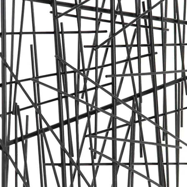 Wall Plaques-Kirkland's Home Abstract Square Metal Wall Plaque Black