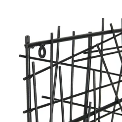 Wall Plaques-Kirkland's Home Abstract Square Metal Wall Plaque Black