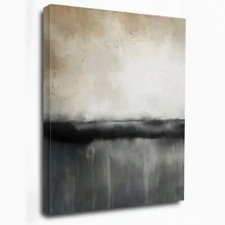 Canvas Art-Kirkland's Home Abstract Sunset Canvas Art Print Tan/Black/White