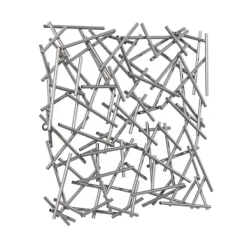 Wall Plaques-Kirkland's Home Abstract Tubes Spill Wall Plaque Silver