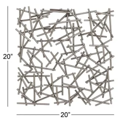 Wall Plaques-Kirkland's Home Abstract Tubes Spill Wall Plaque Silver