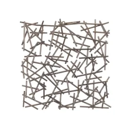 Wall Plaques-Kirkland's Home Abstract Tubes Spill Wall Plaque Silver