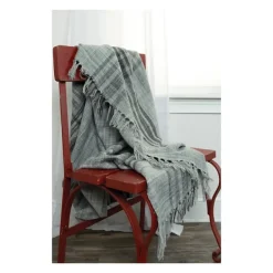 Blankets & Throws-Kirkland's Home Abstract Woven Throw Gray