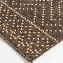 Outdoor Rugs-Kirkland's Home Adelaide Diamond Outdoor Area Rug, 5X7 Brown