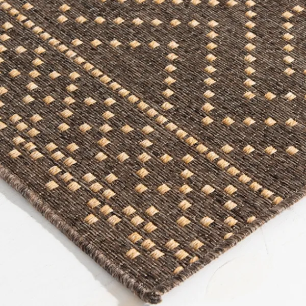 Outdoor Rugs-Kirkland's Home Adelaide Diamond Outdoor Area Rug, 5X7 Brown