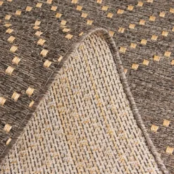 Outdoor Rugs-Kirkland's Home Adelaide Diamond Outdoor Area Rug, 5X7 Brown