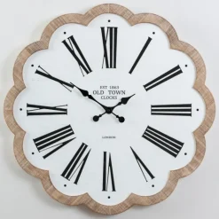 Clocks-Kirkland's Home Adelyn Scalloped Edge Wood Clock