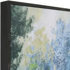 Framed Art-Kirkland's Home Afternoon Light Forest Framed Art Print Blue/Green/White/Black