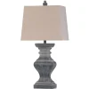 Table Lamps-Kirkland's Home Aged Black Candlestick Base Table Lamp, 33 In. White