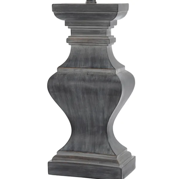 Table Lamps-Kirkland's Home Aged Black Candlestick Base Table Lamp, 33 In. White