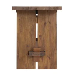 Benches & Ottomans-Kirkland's Home Aged Brown Acacia Wood Board Bench