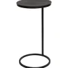 Accent & End Tables-Kirkland's Home Aged Metal Frame Slab Top Accent Table Black