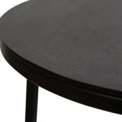 Accent & End Tables-Kirkland's Home Aged Metal Frame Slab Top Accent Table Black
