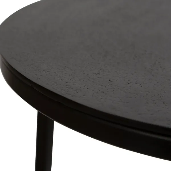 Accent & End Tables-Kirkland's Home Aged Metal Frame Slab Top Accent Table Black