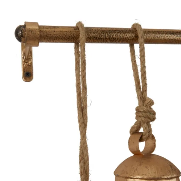 Decorative Accents-Kirkland's Home Aged Round Bells Wall Plaque Gold
