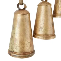 Decorative Accents-Kirkland's Home Aged Triangle Bells Wall Plaque Gold