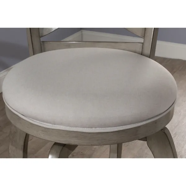 Bar Stools & Counter Height Stools-Kirkland's Home Aged X Back Counter Swivel Stool Gray