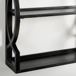 Shelves-Kirkland's Home Agnes Black 3-Tier Wall Shelf