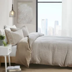 Duvets-Kirkland's Home Alaya 4-Pc. California King Waffle Duvet Set Tan