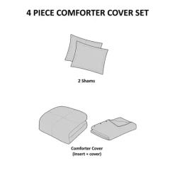 Duvets-Kirkland's Home Alaya 4-Pc. California King Waffle Duvet Set Tan