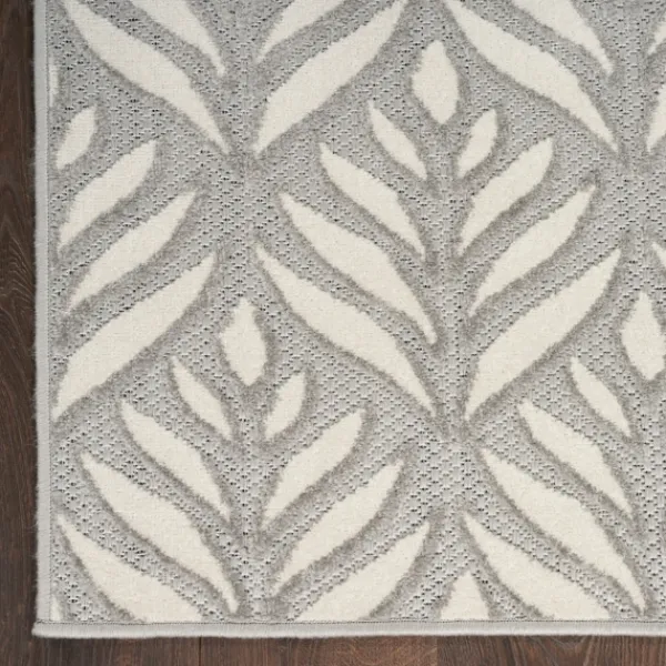Outdoor Rugs-Kirkland's Home Aloha Ash Botanical Indoor/Outdoor Area Rug, 7X10 Green/White