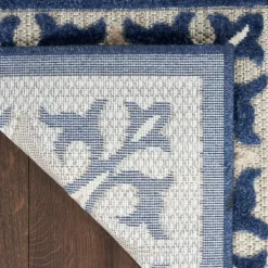Outdoor Rugs-Kirkland's Home Aloha Blue Geometric Indoor/Outdoor Area Rug, 6X9 Blue/Gray