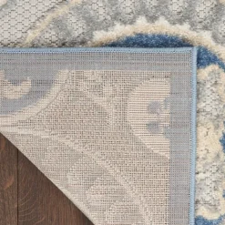 Outdoor Rugs-Kirkland's Home Aloha Blue Medallion Indoor/Outdoor Area Rug, 5X7 Blue/Gray