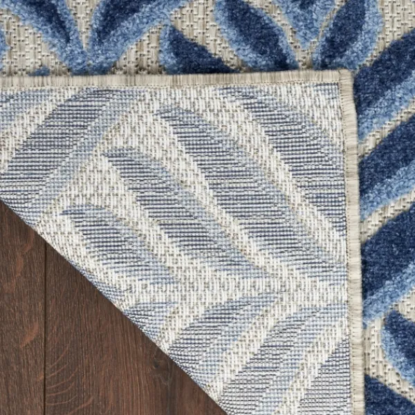 Outdoor Rugs-Kirkland's Home Aloha Botanical Indoor/Outdoor Rug, 7X10 Blue