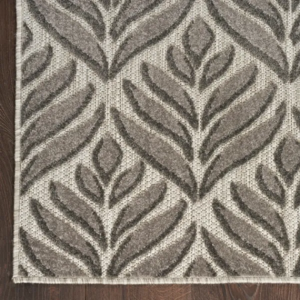Outdoor Rugs-Kirkland's Home Aloha Botanical Indoor/Outdoor Rug, 3X5 Gray