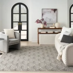 Outdoor Rugs-Kirkland's Home Aloha Botanical Indoor/Outdoor Rug, 3X5 Gray