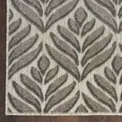 Outdoor Rugs-Kirkland's Home Aloha Botanical Indoor/Outdoor Rug, 9X12 Gray