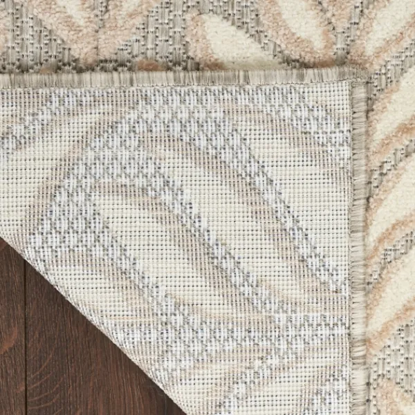 Outdoor Rugs-Kirkland's Home Aloha Ivory Botanical Indoor/Outdoor Area Rug, 3X5 Ivory/Gray