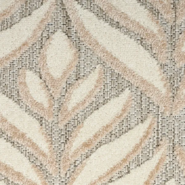 Outdoor Rugs-Kirkland's Home Aloha Ivory Botanical Indoor/Outdoor Area Rug, 5X7 Ivory/Gray