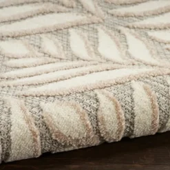 Outdoor Rugs-Kirkland's Home Aloha Ivory Botanical Indoor/Outdoor Area Rug, 6X9 Ivory/Gray