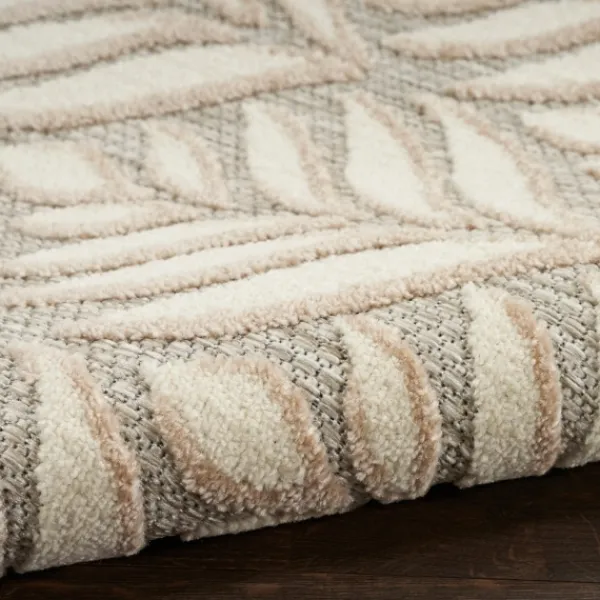 Outdoor Rugs-Kirkland's Home Aloha Ivory Botanical Indoor/Outdoor Area Rug, 6X9 Ivory/Gray