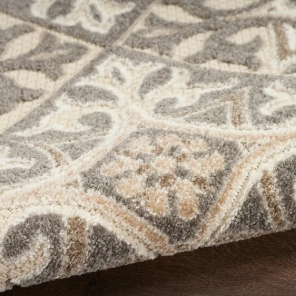 Outdoor Rugs-Kirkland's Home Aloha Ivory Geometric Indoor/Outdoor Rug, 9X12 Ivory/Gray