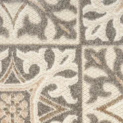 Outdoor Rugs-Kirkland's Home Aloha Ivory Geometric Indoor/Outdoor Area Rug, 6X9 Ivory/Gray