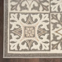 Outdoor Rugs-Kirkland's Home Aloha Ivory Geometric Indoor/Outdoor Area Rug, 6X9 Ivory/Gray
