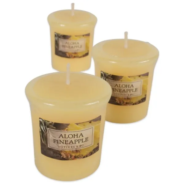 Candles-Kirkland's Home Aloha Pineapple Votive Candles, Set Of 8 Yellow
