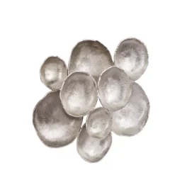 Wall Plaques-Kirkland's Home Aluminum Clustered Bowls Wall Plaque Silver